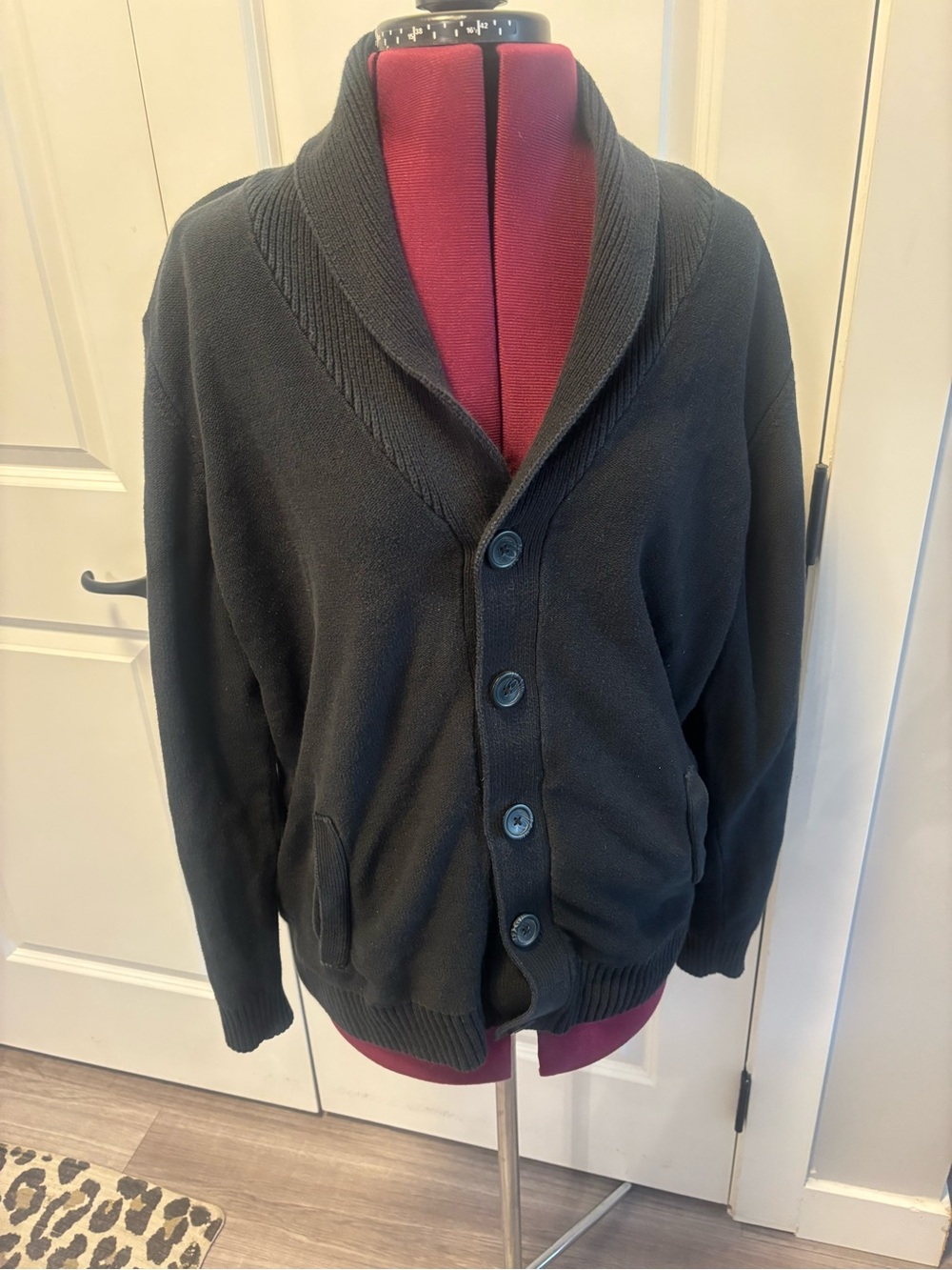 Men's Collar Button-Up Cardigan Sweater